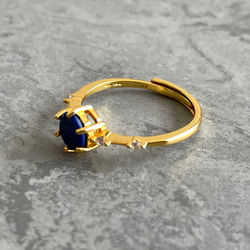 Silver925 Lapis Lazuli 6mm Round Ring GP 第9張的照片