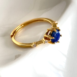 Silver925 Lapis Lazuli 6mm Round Ring GP 第12張的照片