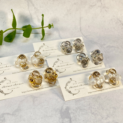 SIRISIRI Bubble ピアス　クリア CLASSIC-Earrings-SPHERE-