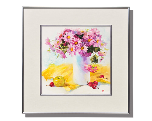 錦秋-2】水彩原画 一点物 額縁付き 豪華プレゼント付き 絵画 jacc_net