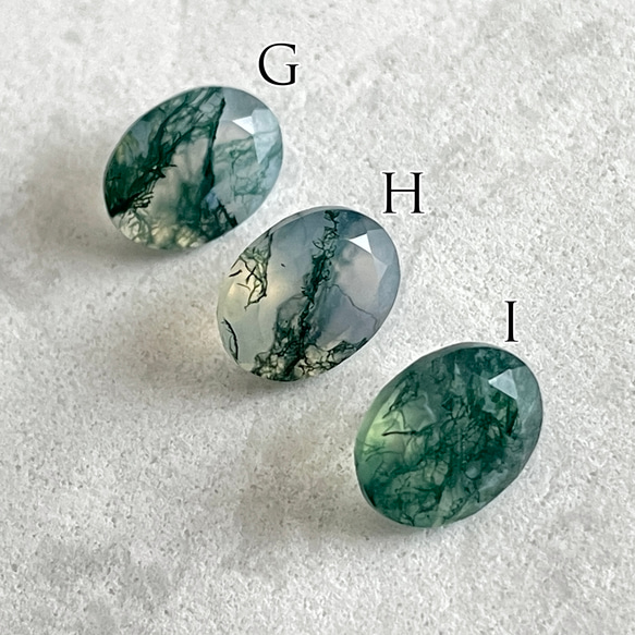 Silver925 Moss agate design Ring Rhodium Plated 第8張的照片