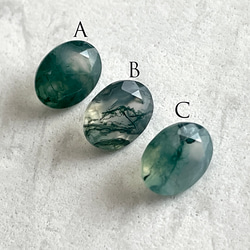 Silver925 Moss agate design Ring Rhodium Plated 第6張的照片
