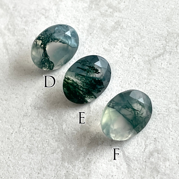 Silver925 Moss agate design Ring Rhodium Plated 第7張的照片