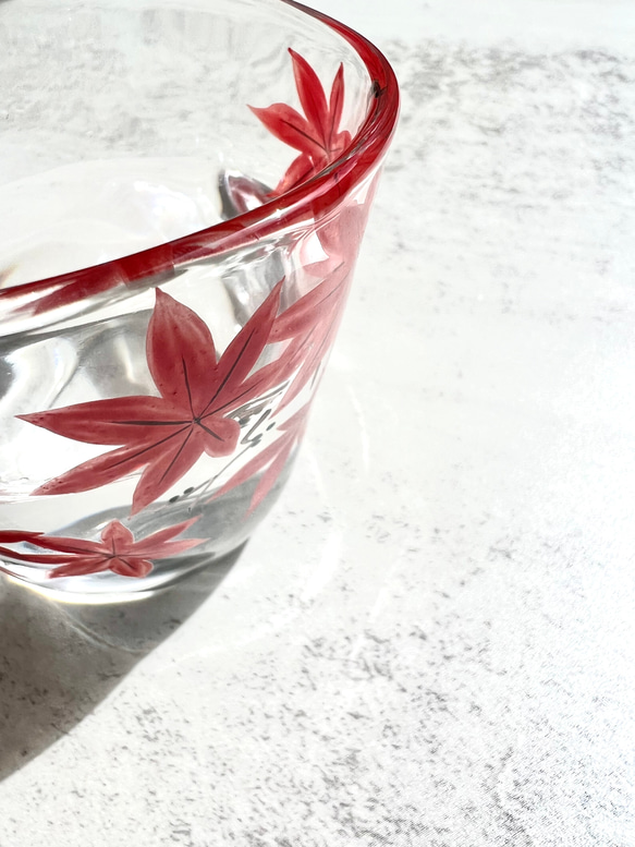 フリーカップガラス　紅葉 4枚目の画像
