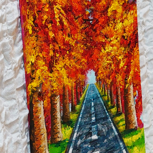 油絵 絵画 【秋の道】 絵画 HR 通販 14565678｜Creema(クリーマ)