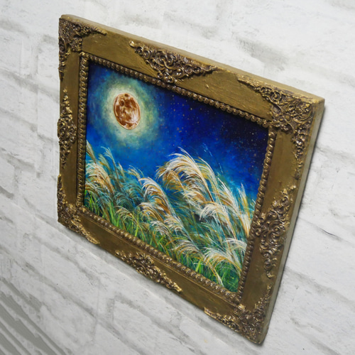 油絵 油彩 油彩画 絵 絵画 【十五夜】 絵画 HR 通販 14565721