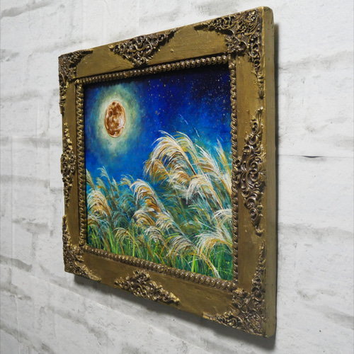 油絵 油彩 油彩画 絵 絵画 【十五夜】 絵画 HR 通販 14565721