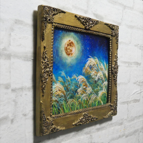 油絵アクリル絵画イメージ画　祈り額無し 絵画〉「梟」アクリル・油絵 （原画） | art yoko