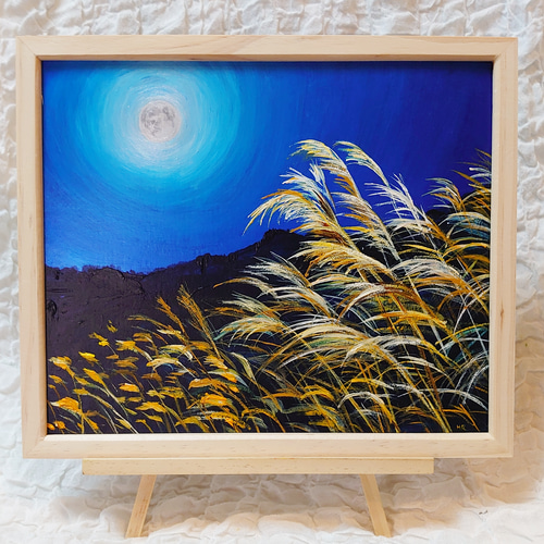 絵画 油絵 油絵 絵画 【十五夜】 絵画 HR 通販 14565721｜Creema(クリーマ)
