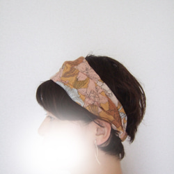 ヘアバンドタイプの三角巾（ダブルガーゼ 刺繍）大人用 子ども用