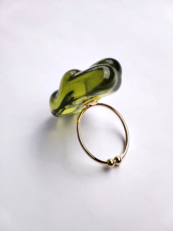 ますかっとゼリー　【Glass ring】【Free size】秋冬新作2022 6枚目の画像