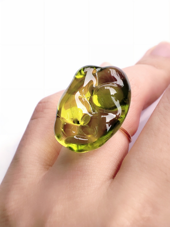 ますかっとゼリー　【Glass ring】【Free size】秋冬新作2022 4枚目の画像