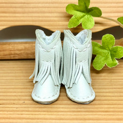 森き　フリンジウエスタンブーツ　miniature boots. 3枚目の画像