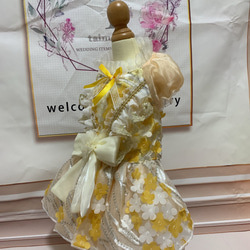 イエローゴールドの小花のドレス 13枚目の画像