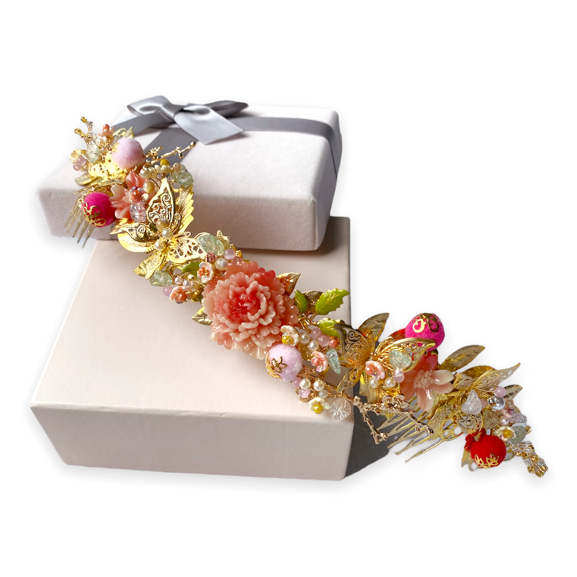 ティアラ/帽子/ハンドメイド/クラウン/花嫁/ウェディングジュエリー