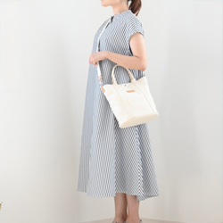 丸底で収納力大！2way仕様が嬉しい/色豊富 #生成り 3枚目の画像