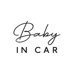 Baby in car カッティングステッカー ７種類から選べる！フルオーダー　13✖️9cm ＊白黒２色 4枚目の画像