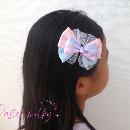 オーガンジーリボン♡ヘアゴム♡夢を見る木馬 オーガンジーリボン♡ヘアゴム♡夢みる木馬