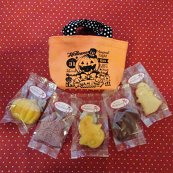 ハロウィン柄のミニトートに焼き菓子５袋詰め合わせ♪(*^▽^*) 2枚目の画像