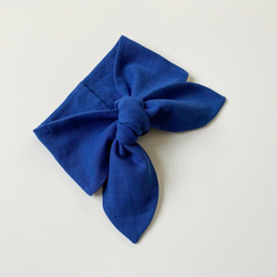 オールシーズン♪ターバン　スカーフ　アイマスク　ネッククーラー　クールスカーフ　ヘアバンド　青　ブルー　保冷剤orカイロ 8枚目の画像