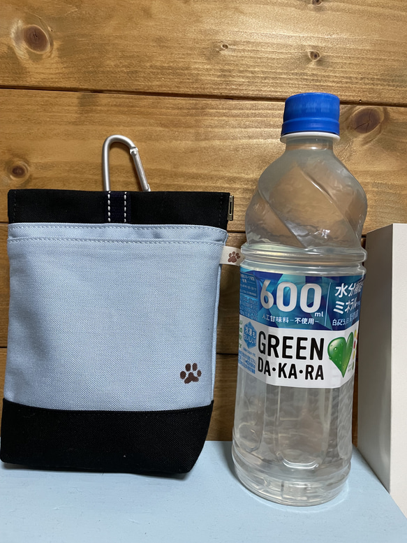 撥水帆布の消臭肉球マナーポーチ　口大きめ　7色からお選び下さい✨ 6枚目の画像