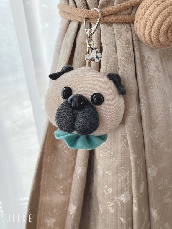 ⭐︎ふわふわ⭐︎もふもふ⭐︎ パグのキーホルダー ぬいぐるみ 