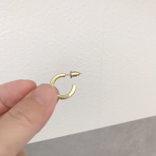 真鍮 』フラットミニフープピアス 