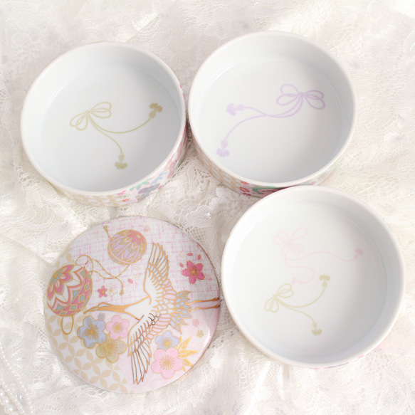 【超早割】陶器の3段お重＋扇のお皿5枚セット〜鶴の舞〜                                     【超早割】26000円→20000円陶器の3段お重＋扇のお皿5枚セ VQ1711763012(13000円)