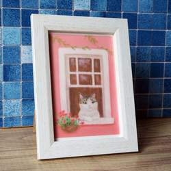 フレーム付きポストカード〈窓辺の猫〉 3枚目の画像
