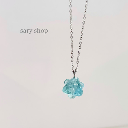 再販【送料無料】星の欠片のネックレス/ブルーグリーンフローライト  