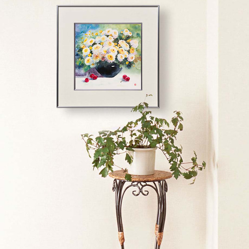 錦秋-3】水彩原画 一点物 額縁付き 豪華プレゼント付き 絵画 jacc_net