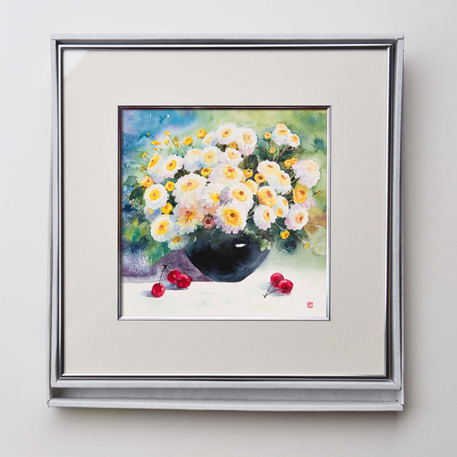 錦秋-3】水彩原画 一点物 額縁付き 豪華プレゼント付き 絵画 jacc_net