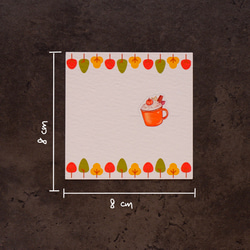 【秋。野餐去】留言立卡  米色紋路厚磅藝術紙 質感小卡 第3張的照片