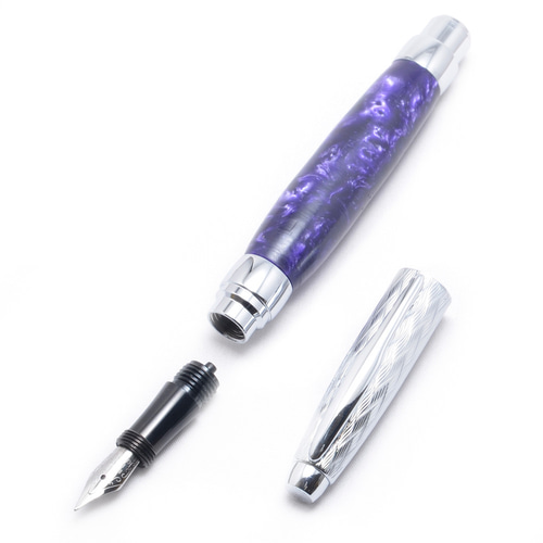 手作り 木製 高級 万年筆 回転式キャップ 中字 カートリッジ  