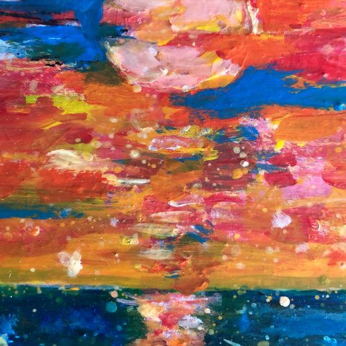 1点限 大型 アートパネル アクリル画 絵 風景画 自然 郷愁 夕焼 A-9 1点限 大型 アートパネル アクリル画 絵 風景画 自然 郷愁 夕焼 A-
