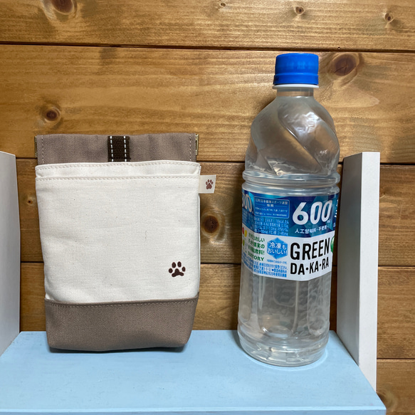 小型犬用　撥水帆布の消臭肉球マナーポーチ 6枚目の画像