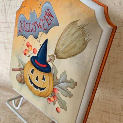 トールペイント　作品　ハロウィン　くるみ割り人形　リバーシブル トールペイント 作品 ハロウィン くるみ割り人形 リバーシブル
