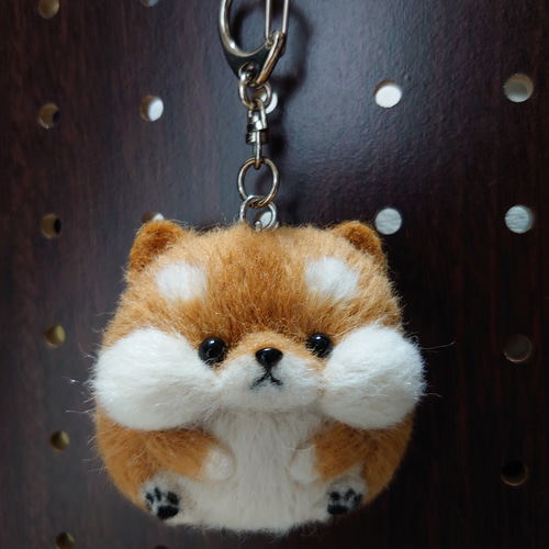 柴犬キーホルダー⑥ ～Wool Farm～ 羊毛フェルト 羊毛フェルト ueue