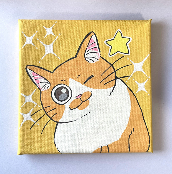 受注制作】ウインクするねこちゃん イラスト かルル 通販 14568368