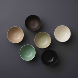 姫茶碗　黒海鼠釉　黒　陶器製 3枚目の画像