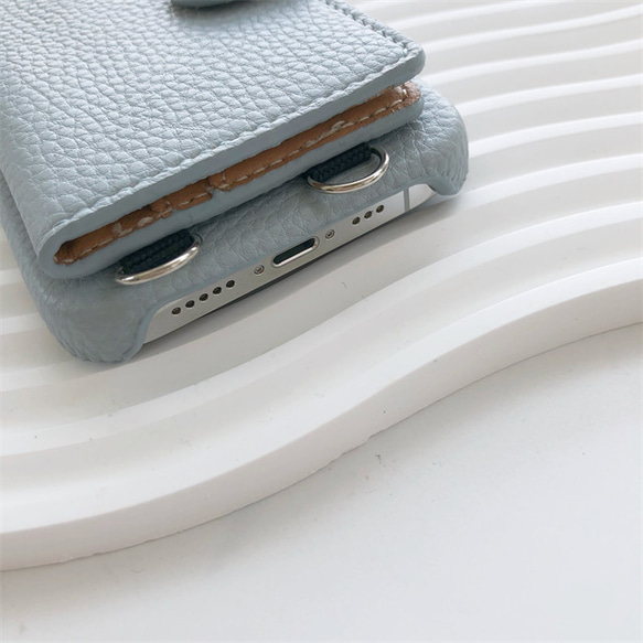 iPhone用 iPhone14/14 Pro スマホケース 背面カード収納 ショルダーストラップ付 スマホショルダー 4枚目の画像