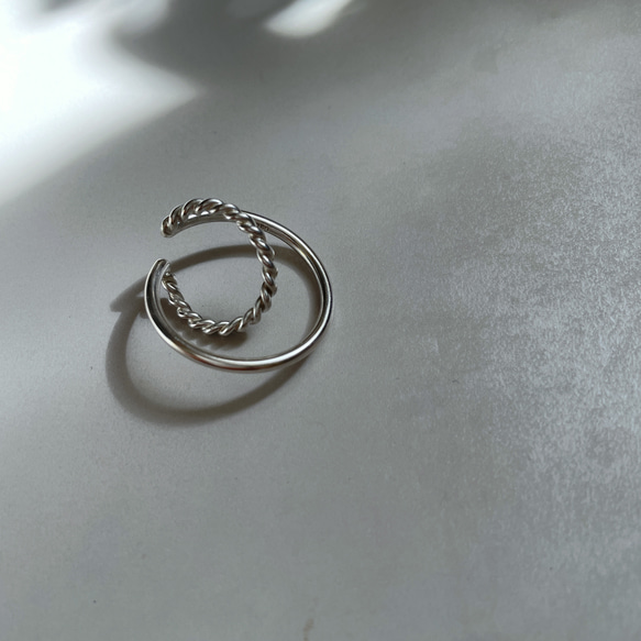 【silver】double hoop earcuff 2枚目の画像