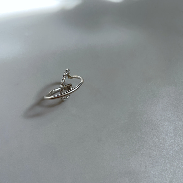 【silver】double hoop earcuff 3枚目の画像