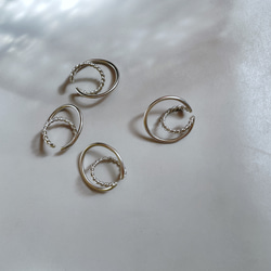 【silver】double hoop earcuff 1枚目の画像