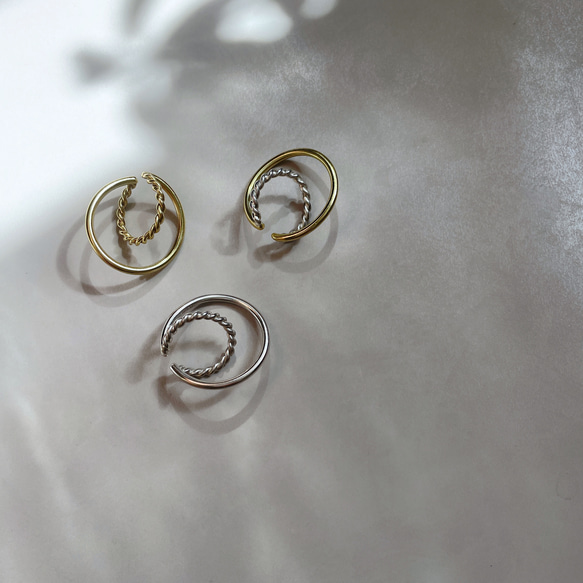 【silver】double hoop earcuff 4枚目の画像