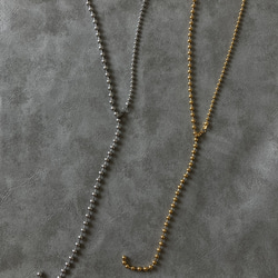 -long ball  chain necklace- サージカルステンレス　チェーンネックレス　チェーンブレスレット 2枚目の画像