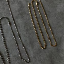 -long ball  chain necklace- サージカルステンレス　チェーンネックレス　チェーンブレスレット 14枚目の画像