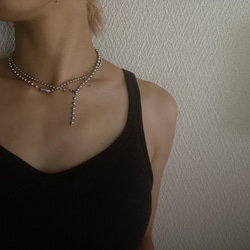 -long ball  chain necklace- サージカルステンレス　チェーンネックレス　チェーンブレスレット 10枚目の画像