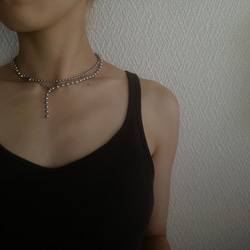 -long ball  chain necklace- サージカルステンレス　チェーンネックレス　チェーンブレスレット 12枚目の画像