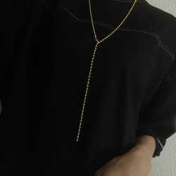 -long ball  chain necklace- サージカルステンレス　チェーンネックレス　チェーンブレスレット 5枚目の画像